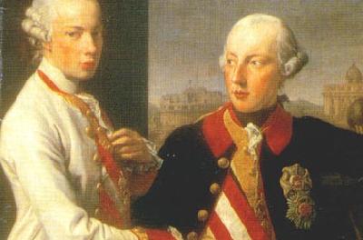 Pompeo Batoni Portrait of Emperor Joseph II (right) and his younger brother Grand Duke Leopold of Tuscany (left), who would later become Holy Roman Emperor as Leopo oil painting picture